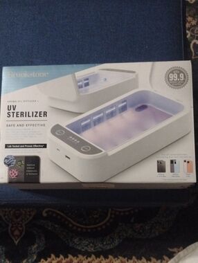 Brookstone White UV Sterilizer Portable Phone & Accessory Cleaner
